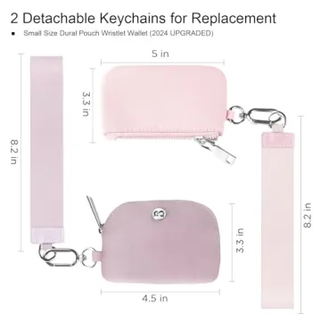 Babysun Mini Zip Around Dual Pouch Wristlet for Women