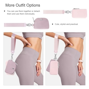 Babysun Mini Zip Around Dual Pouch Wristlet for Women