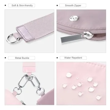 Babysun Mini Zip Around Dual Pouch Wristlet for Women