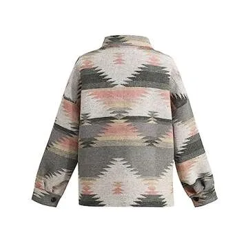 Stylish COWOKA Women's Aztec Print Loose Shacket