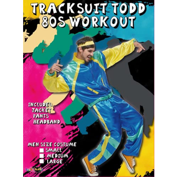 EraSpooky 80s Costume Retro Jacket Tracksuit for Parties