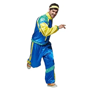 EraSpooky 80s Costume Retro Jacket Tracksuit for Parties
