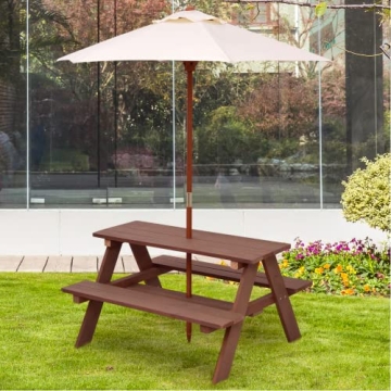 BETTARY Kids Picnic Table with Removable Umbrella