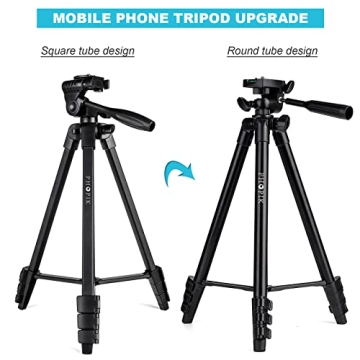 PHOPIK 55" Aluminum Extendable Phone Tripod with Remote