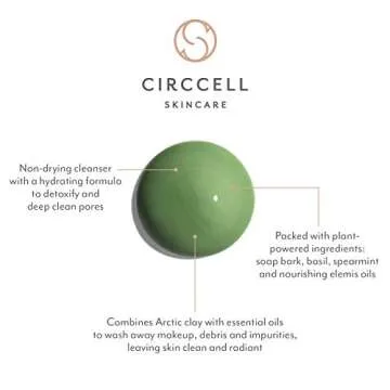 CIRCCELL Geothermal Clay Cleanser – Hydrating Facial Cleanser - Arctic Clay and Essential Oils Deep Clean & Detox Skin – Hydrating Clay Face Wash or Mask for All Skin Types