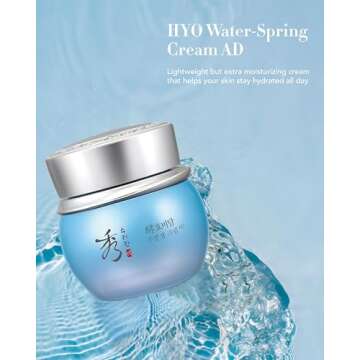 Sooryehan Water Spring Cream AD Amazon Set (Amazon Set, 4.2fl oz) - Korean Moisturizer Skincare for Deep Hydration Boost & Elasticity by LG Beauty. Fermented Ginseng, Hyaluronic Acid, Amino Acid.
