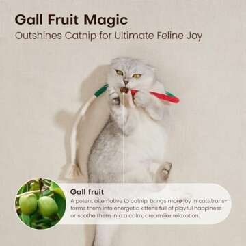 Potaroma Cat Toys Chew Ropes 3Pcs with Refillable Natural Catnip, Safe Teeth Cleaning Toy for Indoor Kittens, Interactive Cat Nip Kitty Toys for All Breeds 19.5 Inches