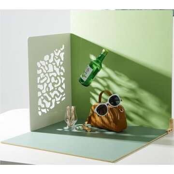 3PCS Simulation Window Light Shadow Photography Background Board,Waterproof Reusable Photo Tabletop Backdrops for Food Cosmetics Jewelry Ornaments Makeup Skin Care Small Product