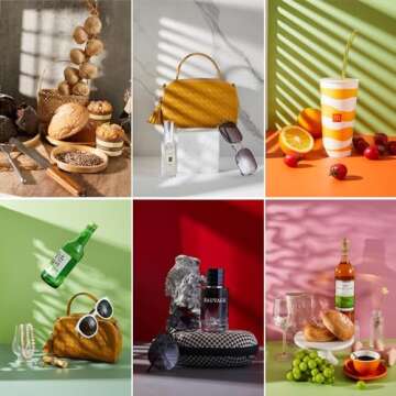 3PCS Simulation Window Light Shadow Photography Background Board,Waterproof Reusable Photo Tabletop Backdrops for Food Cosmetics Jewelry Ornaments Makeup Skin Care Small Product