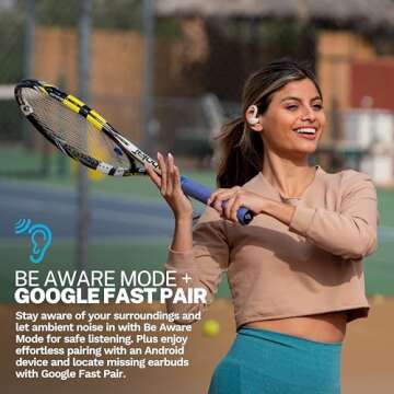 JLab Go Sport+ Wireless Earbuds with 35+ Hour Playtime