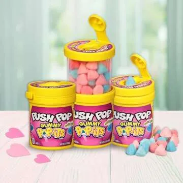 Push Pop Pop-Its Gummy Candy - 8 Count Gummy Candy With Fun, Portable Containers - Fruity Delicious Flavors - Party Favors & Party Candy for Kids - Bulk Assortment of Sweet Gummy Candy
