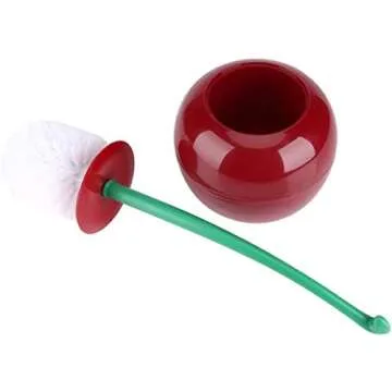 Cherry Shape Toilet Brush Set for Stylish Bathrooms - Gift Ready!