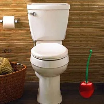 Cherry Shape Toilet Brush Set for Stylish Bathrooms - Gift Ready!