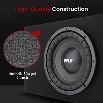 Pyle Slim 400W Subwoofer Box System for Car Truck Audio