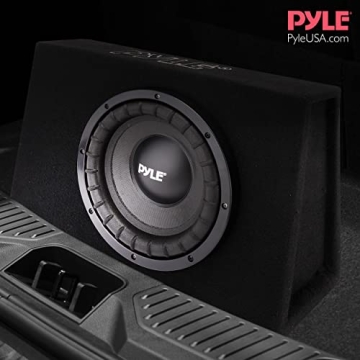 Pyle Slim 400W Subwoofer Box System for Car Truck Audio
