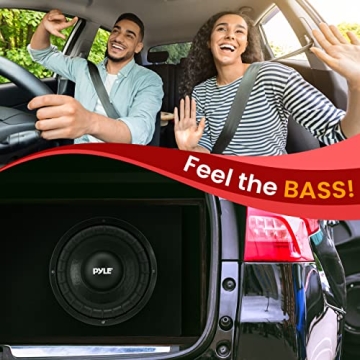 Pyle Slim 400W Subwoofer Box System for Car Truck Audio