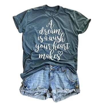 A Dream is A Wish Your Heart Makes Shirt Women Magic Kingdom T Shirt Casual Happy Magic Short Sleeve...