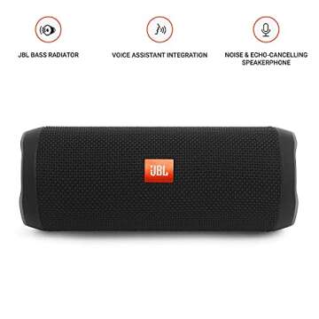 JBL Flip 3 Splashproof Portable Stereo Bluetooth Speaker (Black)