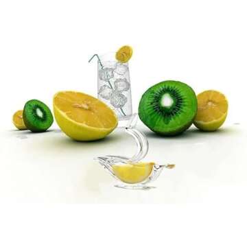 New Acrylic Manual Lemon Slice Squeezer, Portable Transparent Fruit Juicer, Elegance Bird Shape, Hand Juicer for Orange Lemon Lime Pomegranate (4Pcs) (4Pcs)