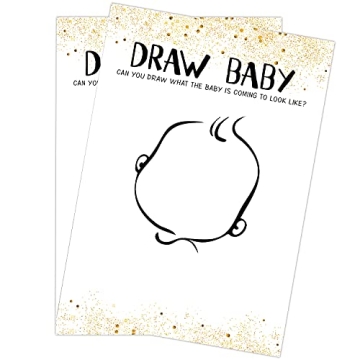 Draw Baby Baby Shower Game Set - 30 Creative Cards for Joyful Celebrations