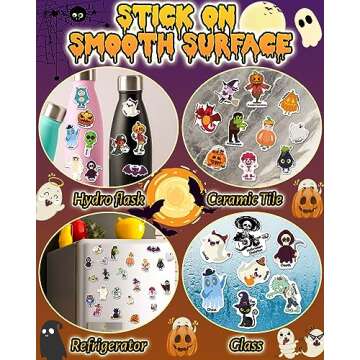 Benresive Reusable Sticker Books for Kids 2-4, Sticker Books for Toddlers 1-3, Toddler Sticker Book Age 2-4, Toddler Travel Toys Activities Crafts Gifts - Halloween Sticker Book