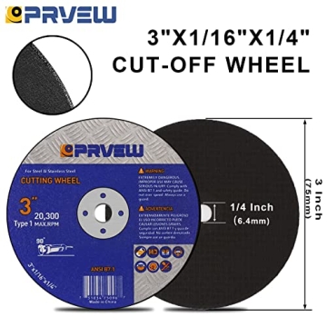 PRVEW 3" Cut Off Wheels - Quality Metal Cutting Discs