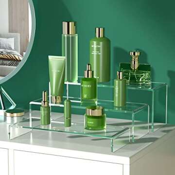 HIIMIEI 6 Pcs Acrylic Display Risers - Thickened & Clear