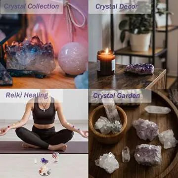 CrystalTears Amethyst Crystal Geode Cluster Raw Amethyst Rock Quartz Healing Crystals Druzy Geode Mineral Specimen Gemstone for Meditation Reiki Healing Home Decor 0.18-0.33 lb Christmas Gift