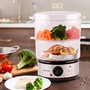 OVENTE 2-Tier Electric Food Steamer Healthy Cooking 400W