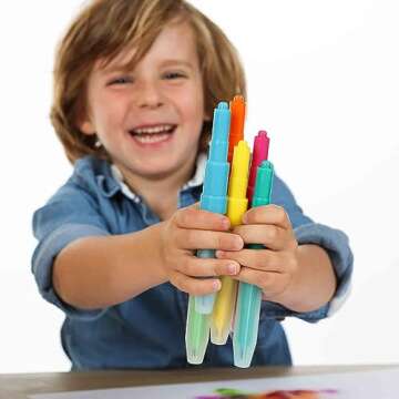 SES Creative 00275 - Blow Airbrush Pens, Set of 7 Color Transition Markers for Kids Creative Drawing