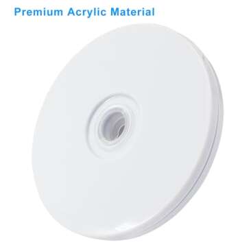 Rierdge 2 Pack 4 inch Lazy Susan Turntable - White Acrylic Ball Bearing Rotating Tray for Cake, Spice Rack - Perfect for Kitchen Pantry with 360˚Rotation