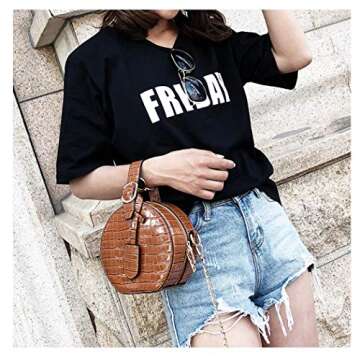 Canteen Purse Round Crossbody Bag for Women - Chic, Functional & Stylish Leather Circle Purse Clutch...