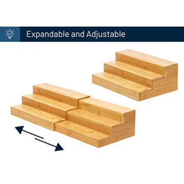 RoyalHouse Bamboo Spice Rack Organizer - Eco-Friendly and Stylish