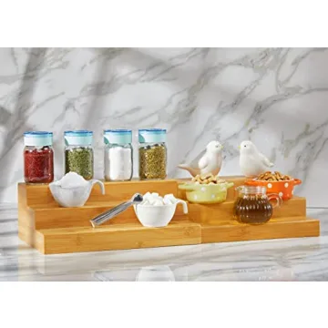 RoyalHouse Bamboo Spice Rack Organizer - Eco-Friendly and Stylish