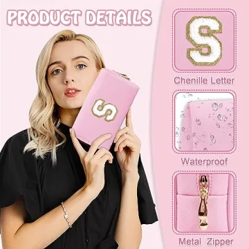 Personalized Small Travel Initial Makeup Bag for Girls