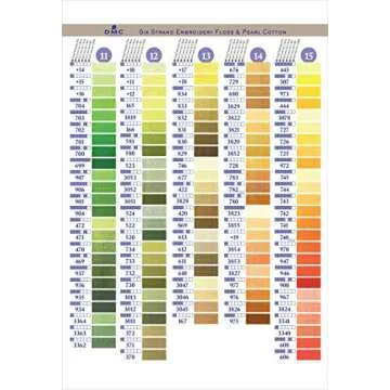 DMC 12-Page Needlework Threads Color Card for Easy Crafting