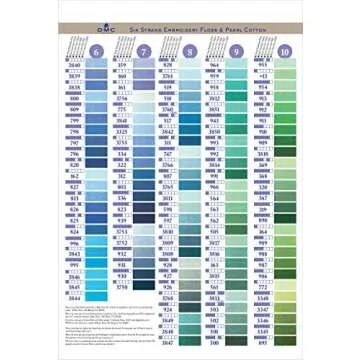 DMC 12-Page Needlework Threads Color Card for Easy Crafting