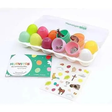 FAMILYLIFE Resurrection Eggs – 12 Piece Easter Eggs Set with Booklet & Religious Figurines – Tells the Story of Easter – Eggs for Easter Egg Hunt