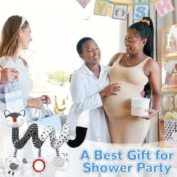 MONSTIME Car Seat Toys Black and White High Contrast Baby Toys for Newborn, Stroller Toys Newborn Toys Infant Toys for 0 3 6 9 12 Months Girls Boys, Baby Toys 0-6 Months for Crib Mobile Best Gift