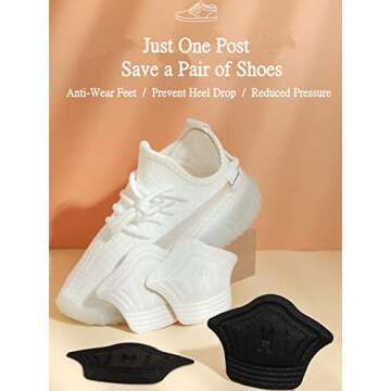 HarChen Heel Grips for Loose Shoes, Heel Cushion Liner for Blisters, Improve The fit and Comfort of ...
