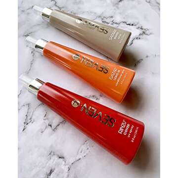 Satara Leave In Conditioner Spray from SEVEN, Detangle and Moisturize, for Curly Hair or Straight Hair, with Organic Argan Oil, Cruelty Free, Sulfate Free, 8 fl. Oz. (Pack of 1 )