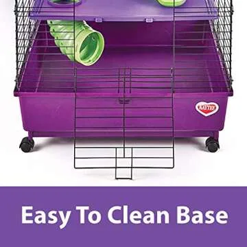 Kaytee My First Home Deluxe Multi-Level Habitat with Casters for Pet Ferrets 24" x 24" x 41.5"