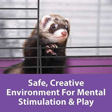 Kaytee My First Home Deluxe Multi-Level Habitat with Casters for Pet Ferrets 24" x 24" x 41.5"