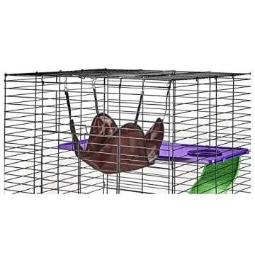 Kaytee My First Home Deluxe Multi-Level Habitat with Casters for Pet Ferrets 24" x 24" x 41.5"