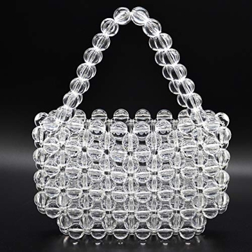 Miuco Women Handmade Beaded Acrylic Bag for Stylish Look