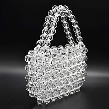 Miuco Women Handmade Beaded Acrylic Bag for Stylish Look