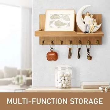 Rebee Vision Decorative Key Holder - Farmhouse Style Wall Organizer