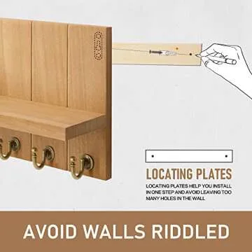 Rebee Vision Decorative Key Holder - Farmhouse Style Wall Organizer