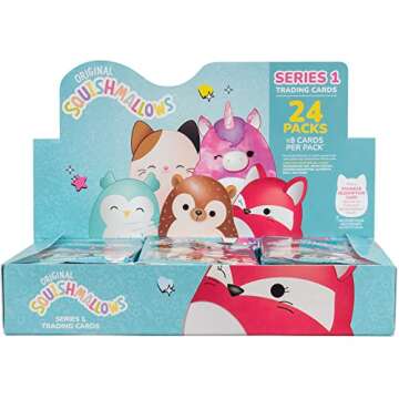 Squishmallows Official Jazwares Series 1 Trading Cards 24-Pack - Fun for All Ages!