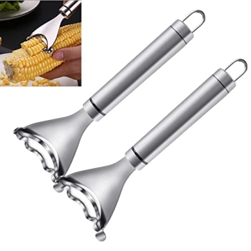 2PCS Magic Corn Cutter Peeler, Corn Stripper Cob Stripper Tool,Premium Stainless Steel Corn Thresher...